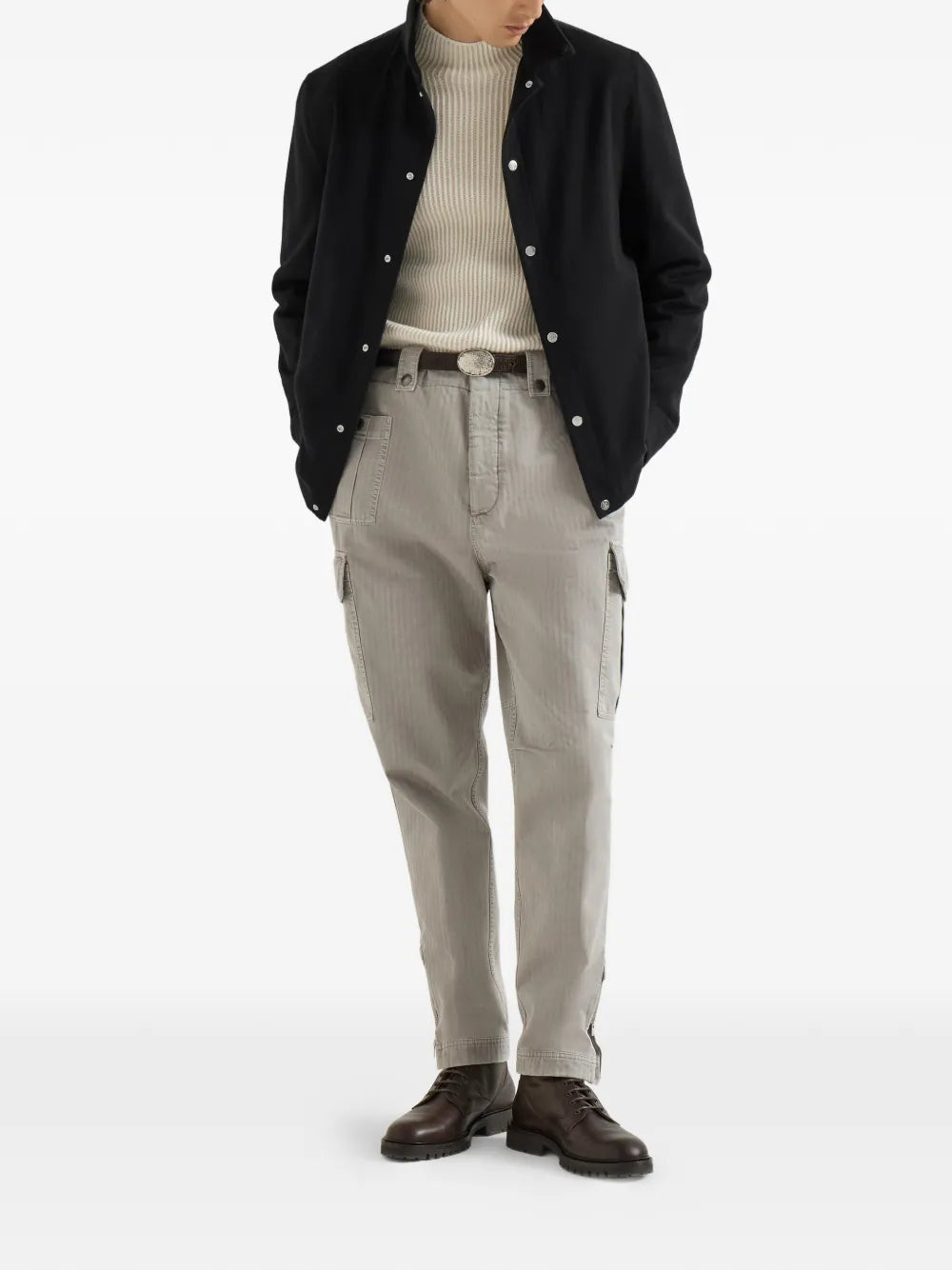lightweight cashmere flannel outerwear jacket