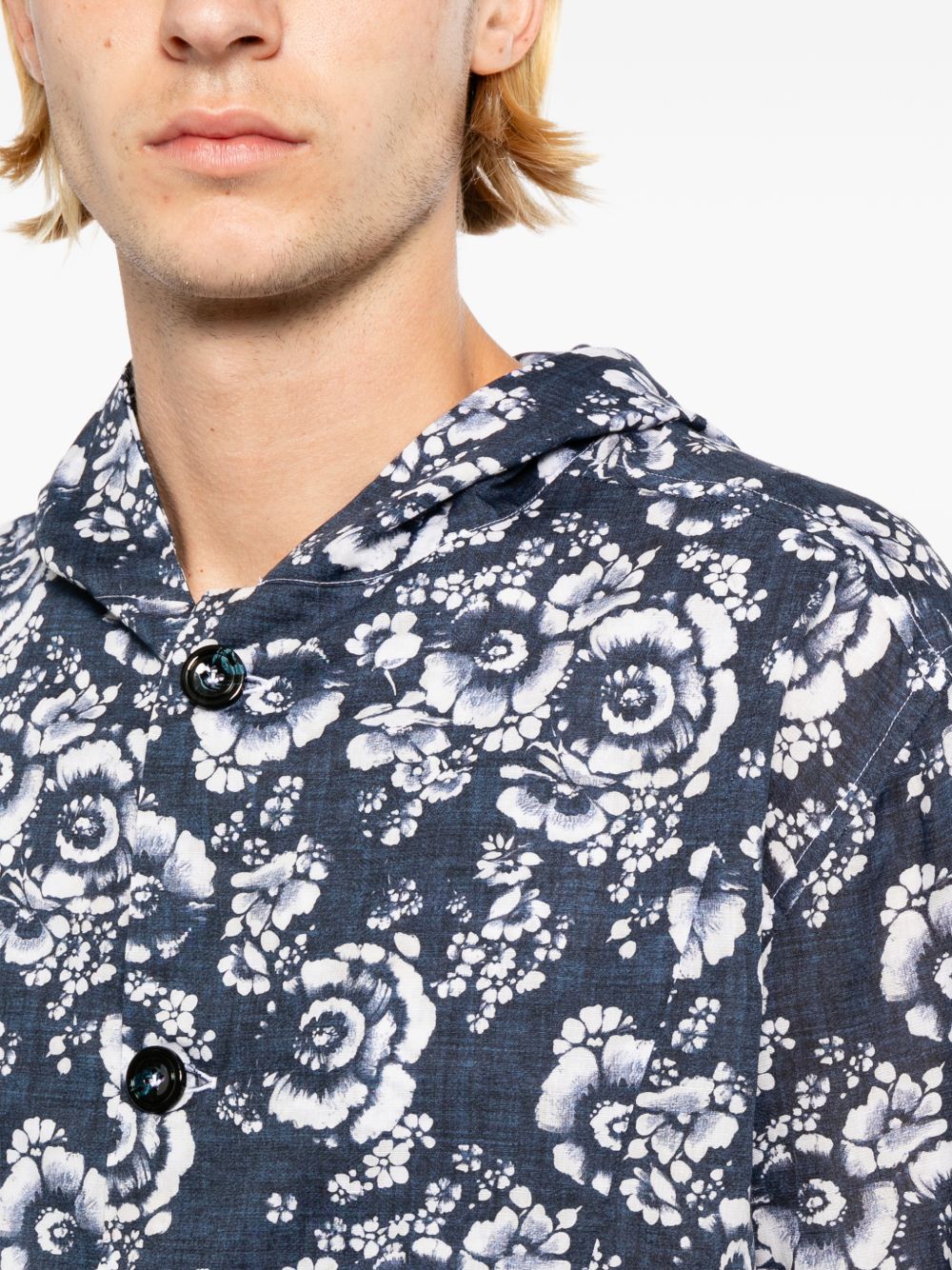 floral-print shirt