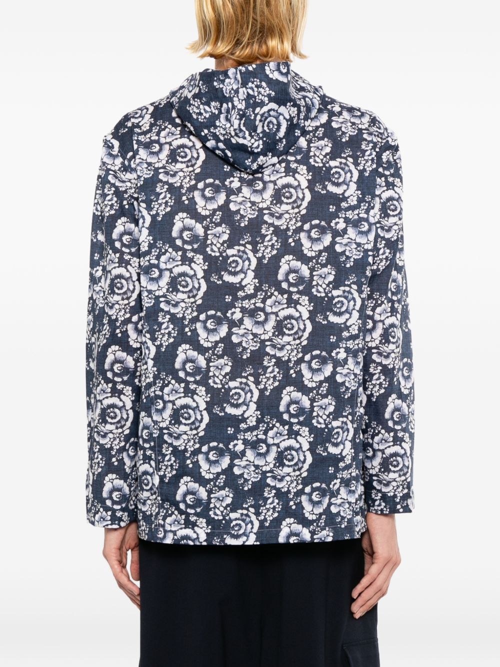 floral-print shirt