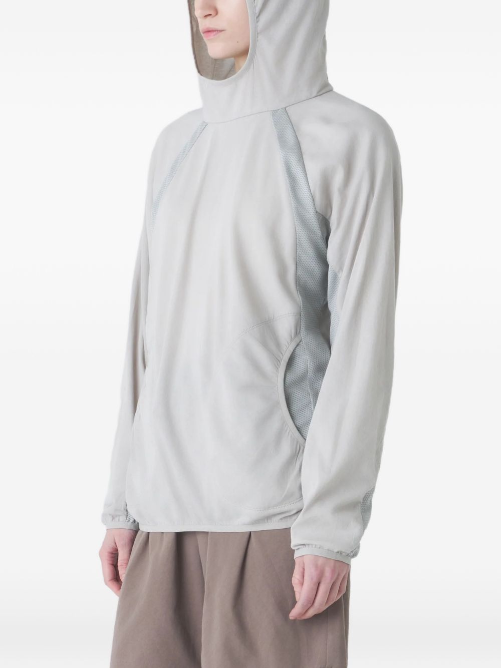 Orbit panelled long-sleeve hoodie
