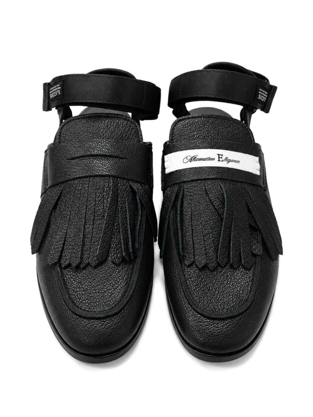 loafer-style suede sandals