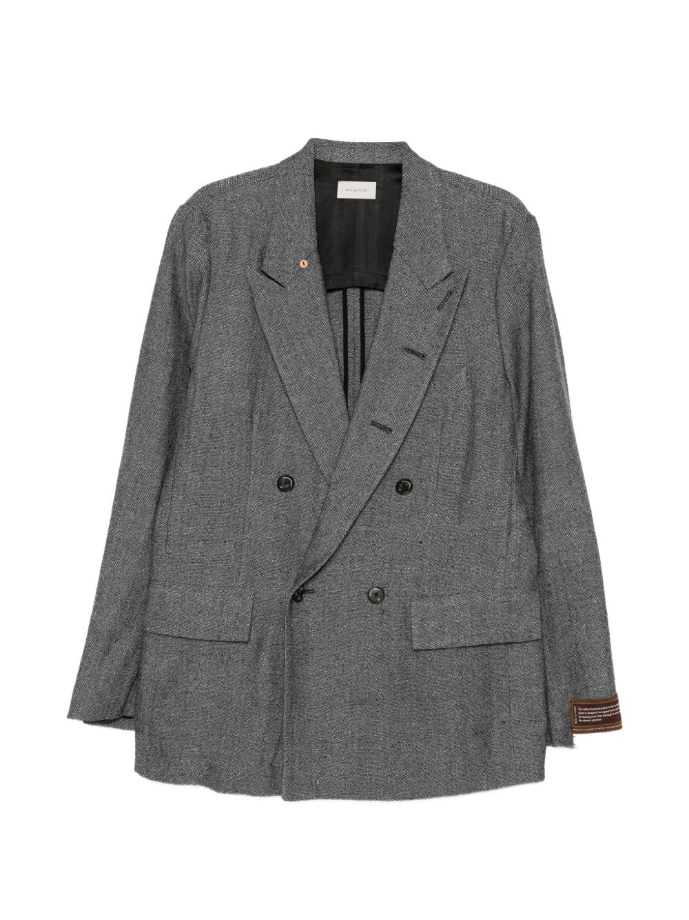 double-breasted silk jacket