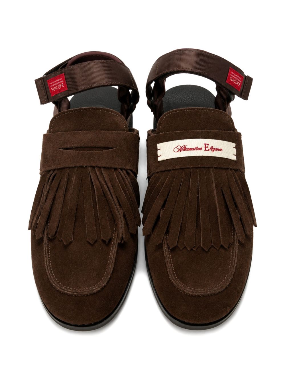 loafer-style leather sandals