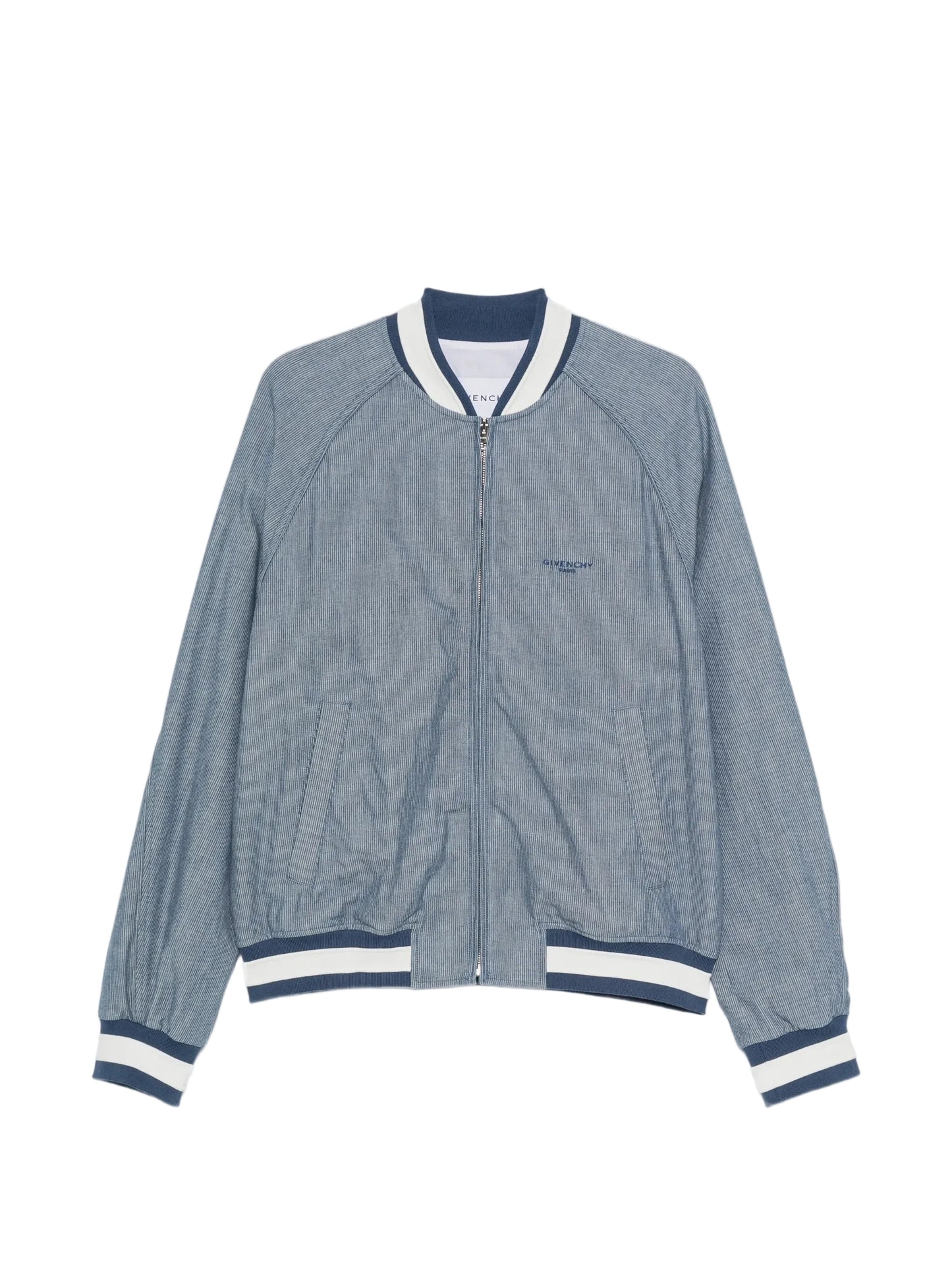 Logo-Embroidered Striped-Pattern Jacket