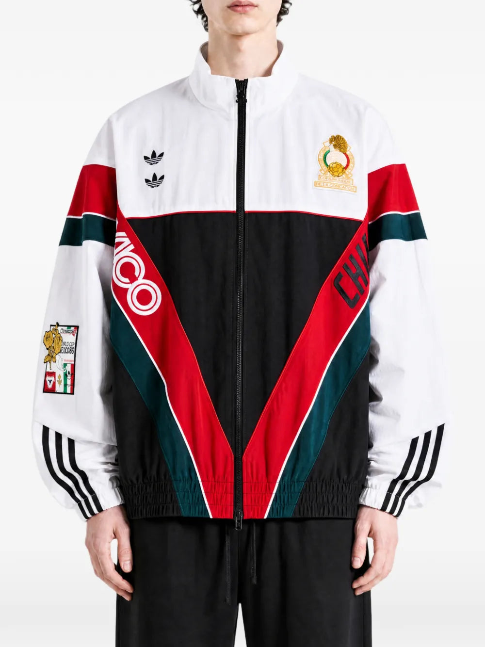 x Willy Chavarria CDM colour-block logo-patch jacket