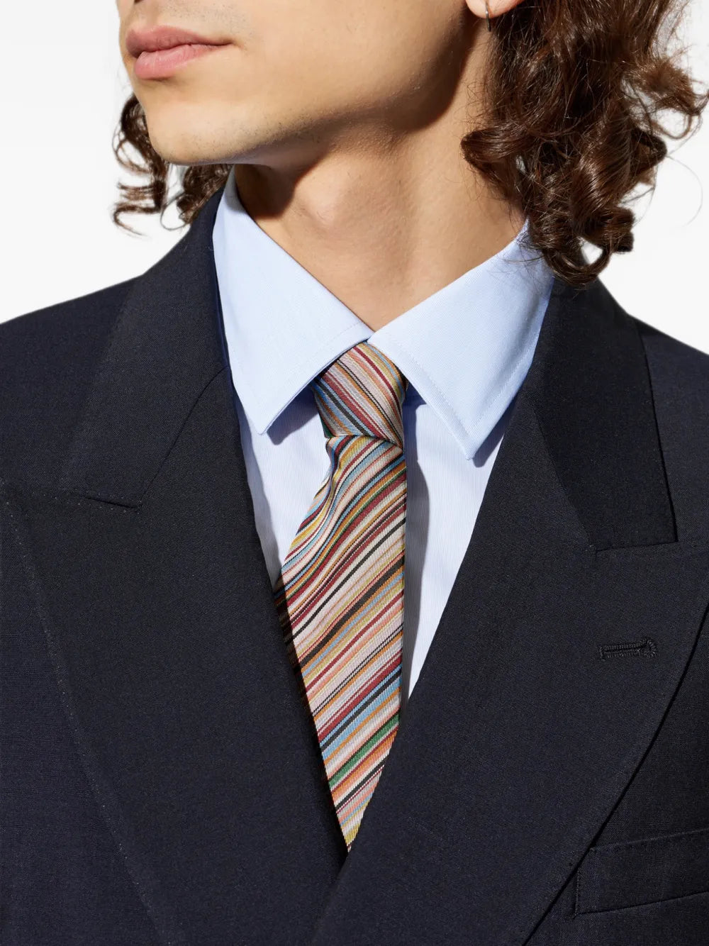 Signature Stripe silk tie