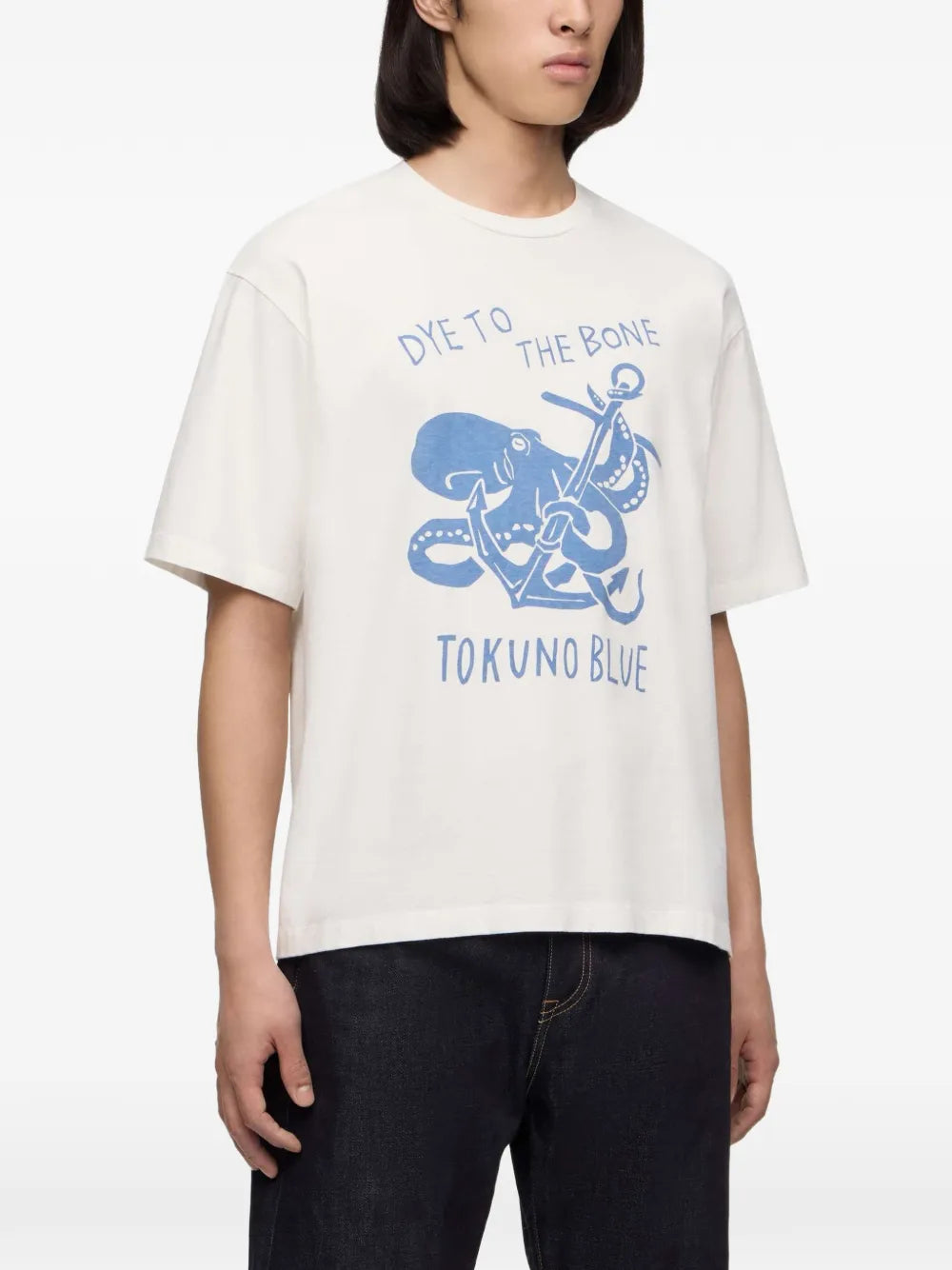 octopus-print cotton T-shirt
