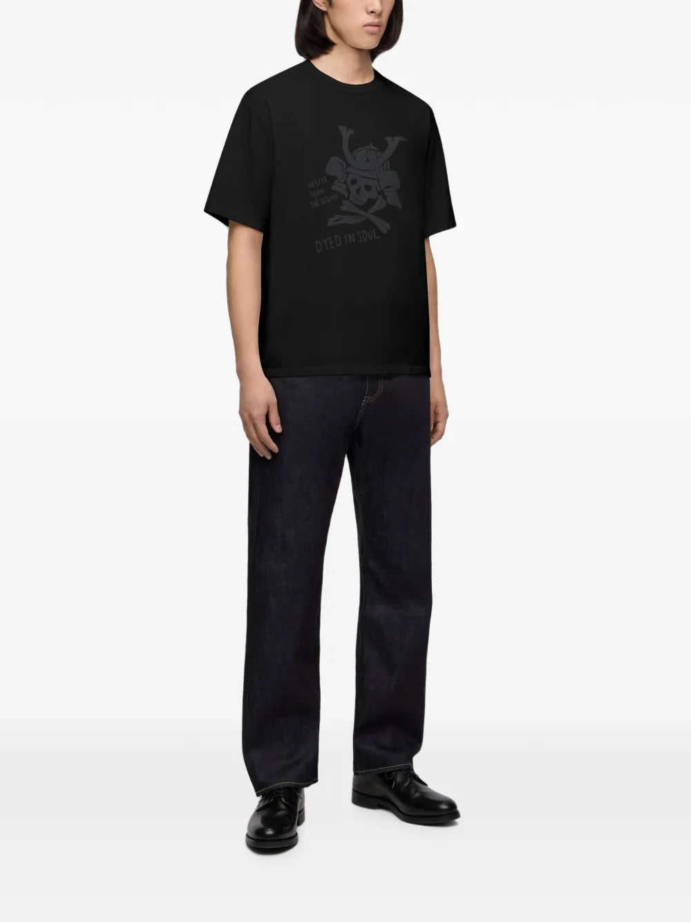 skull-print T-shirt