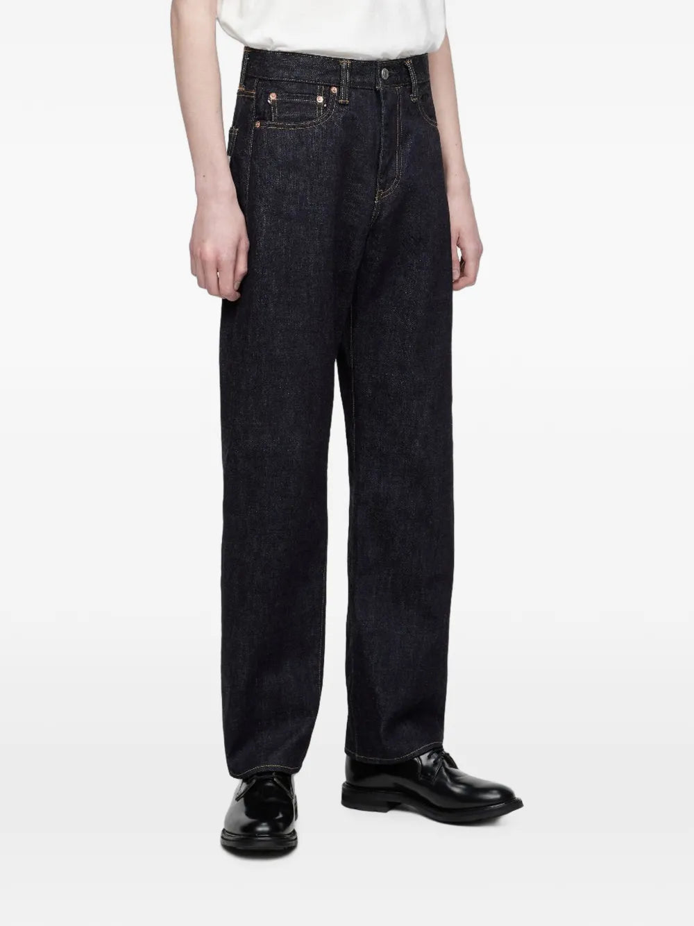 signature stripe-detail five-pocket jeans