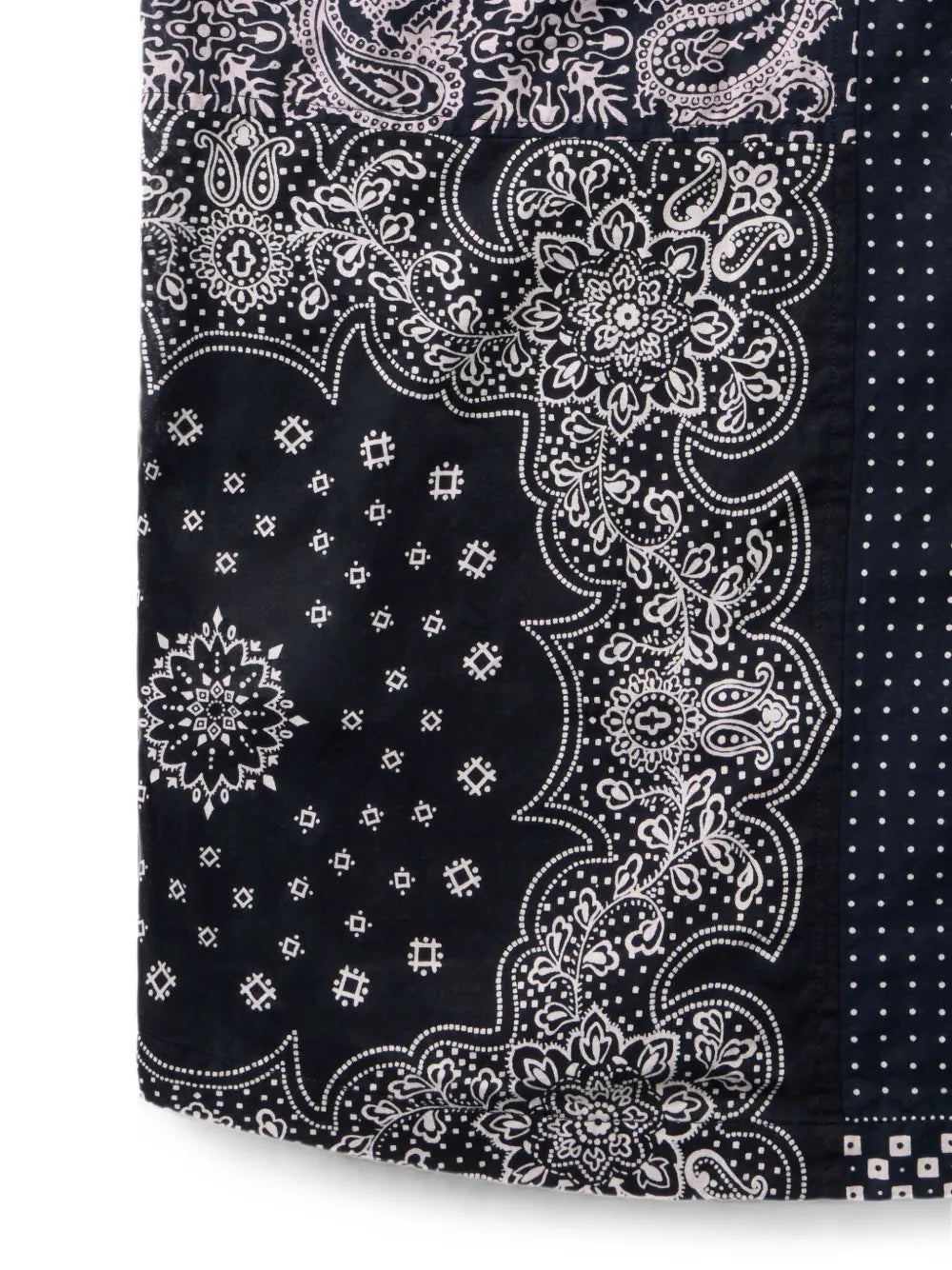paisley -print patchwork shirt