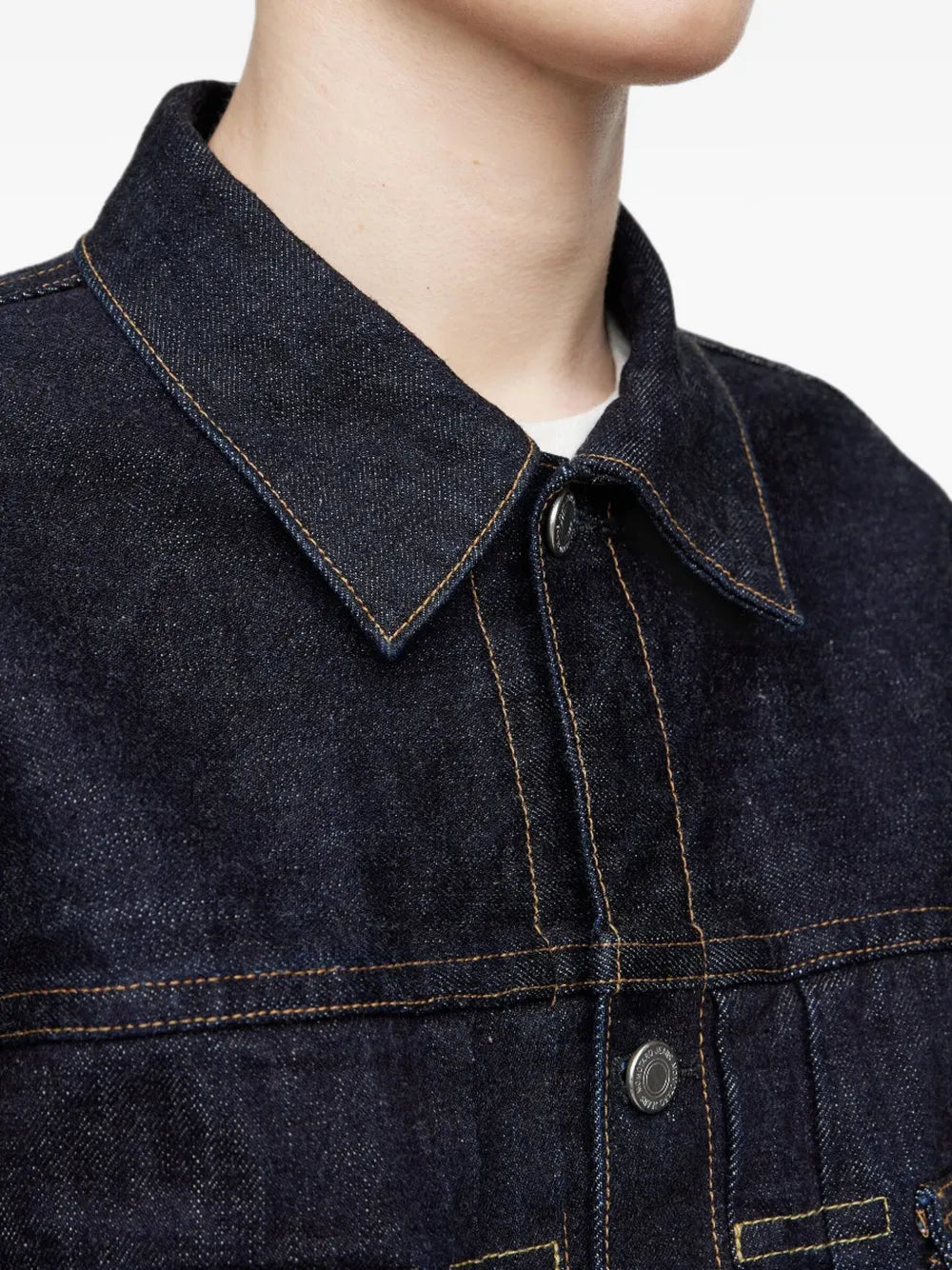 Classic stripe-detail denim jacket
