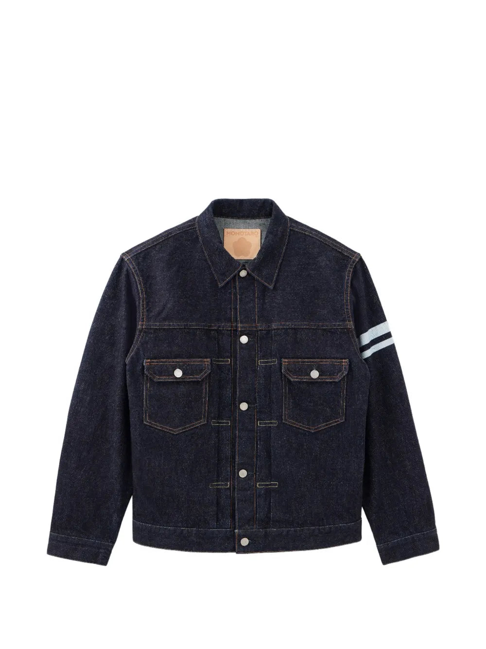 Classic Stripe-Detail Denim Jacket