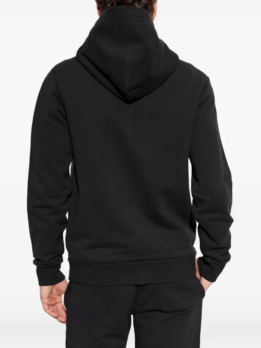 logo-patch zip-up hoodie