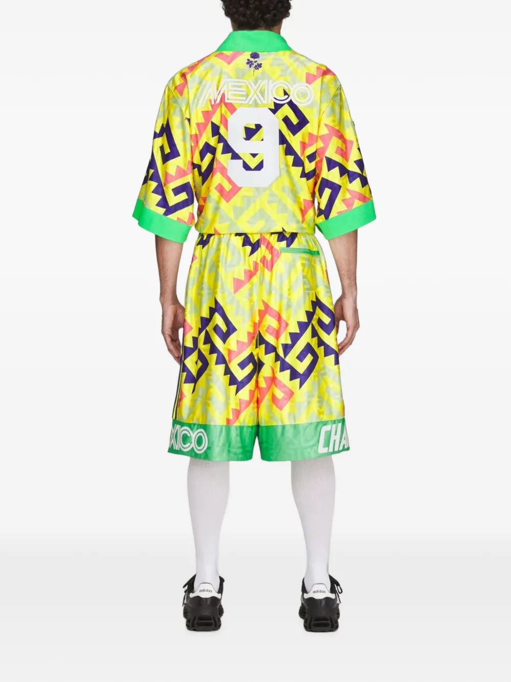 x Willy Chavarria AOP goalkeeper geometric-print side-stripe shorts