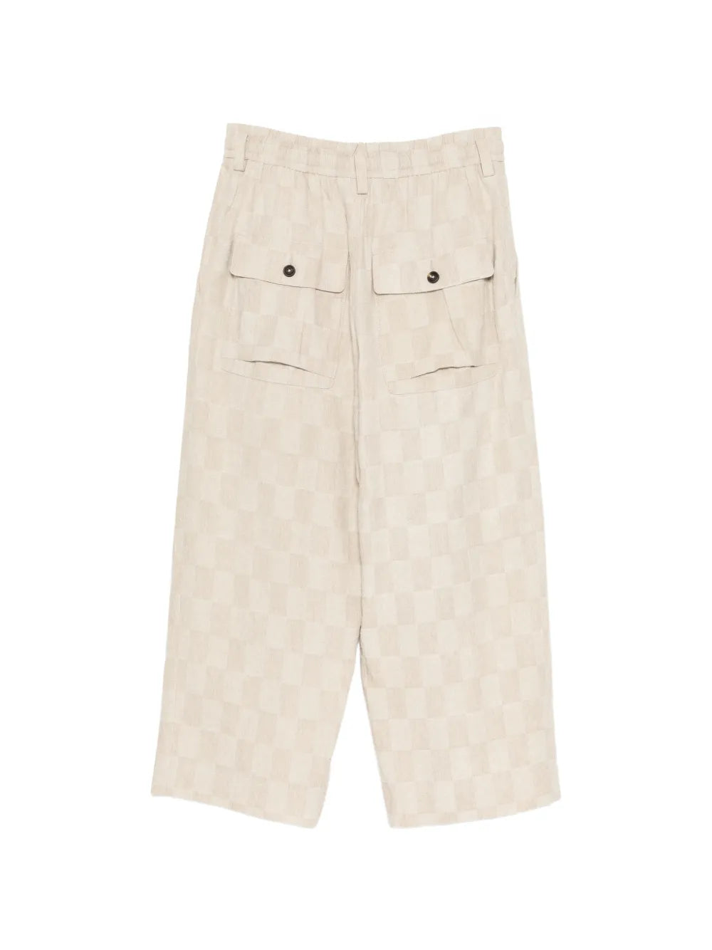 Checkered Drawstring Trousers