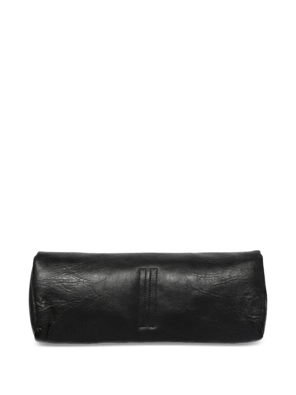Tower clutch in black tumbled lamb