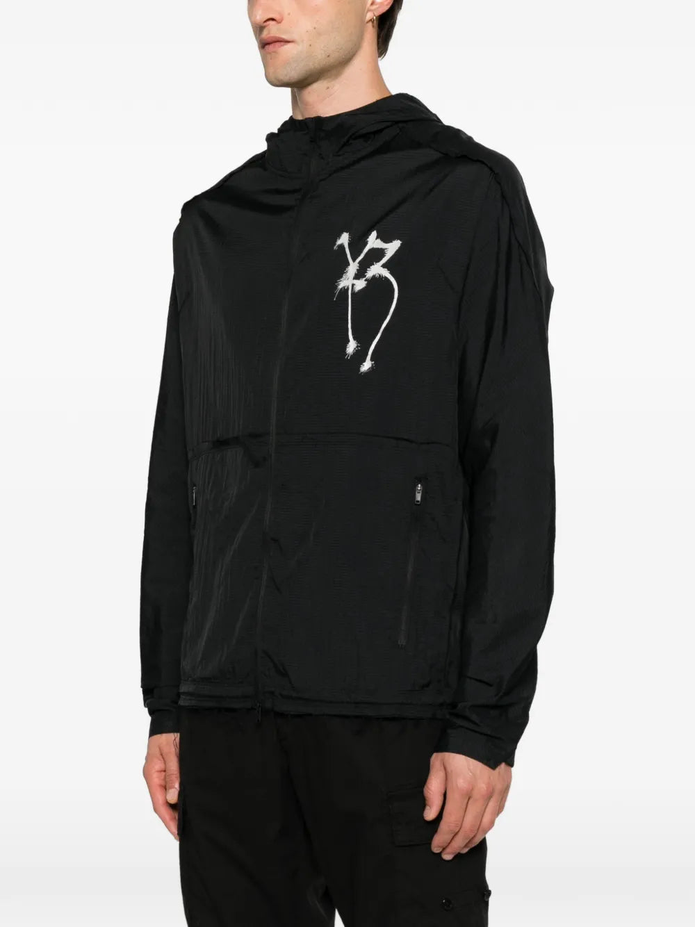 graphic-print hooded jacket