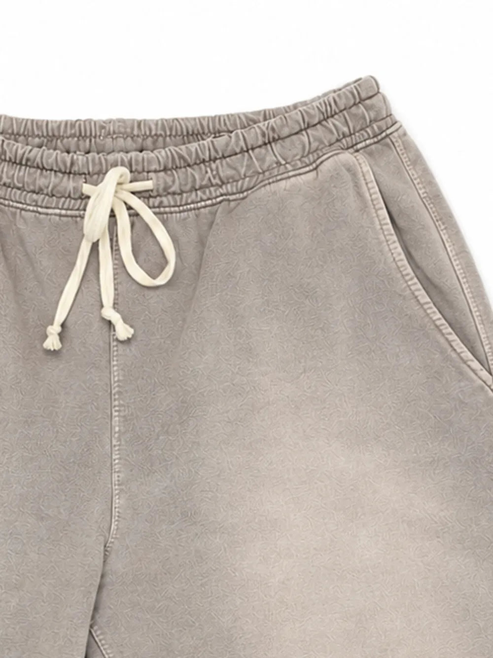 drawstring raw-cut shorts