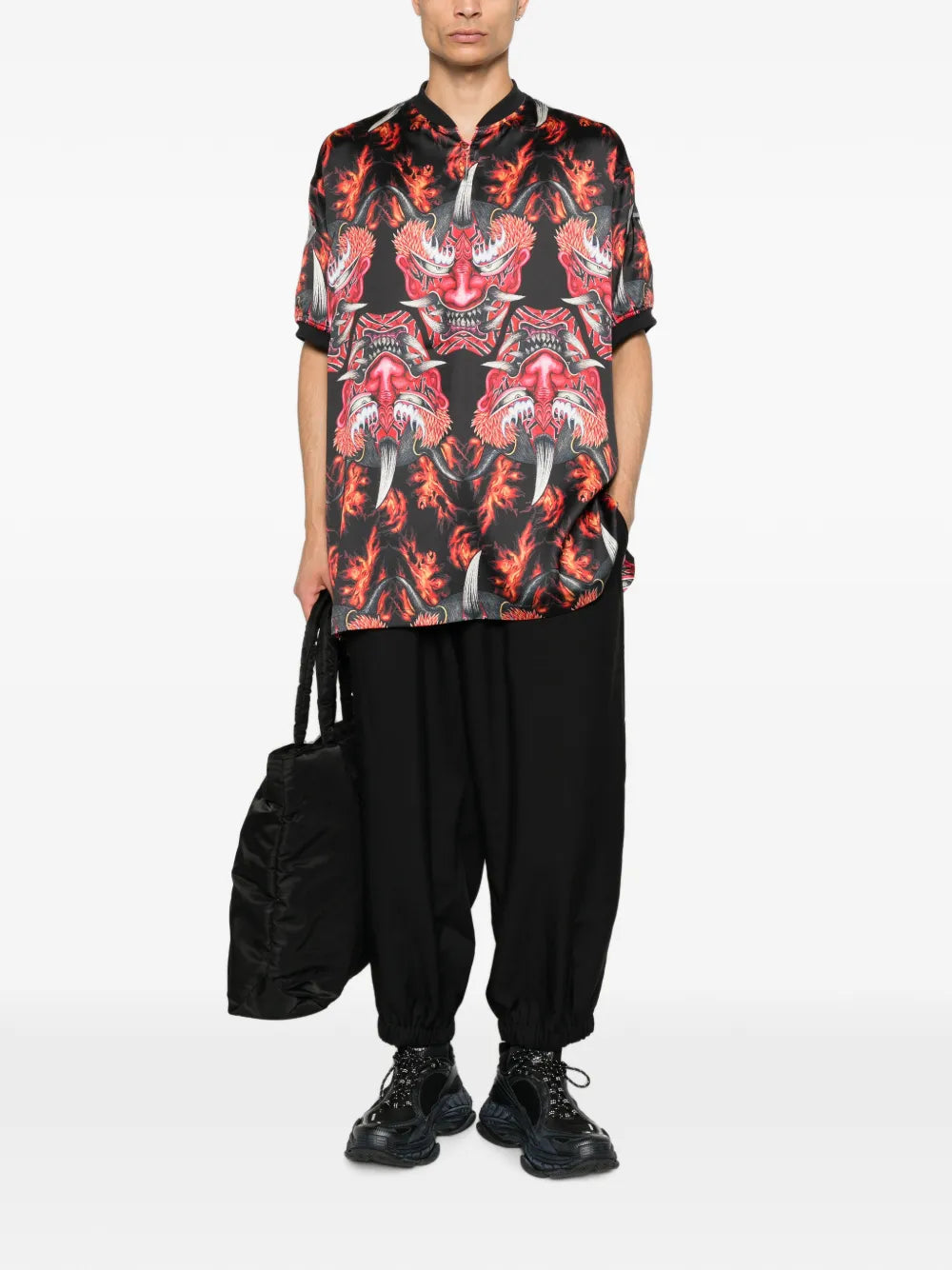 graphic-print short-sleeve top