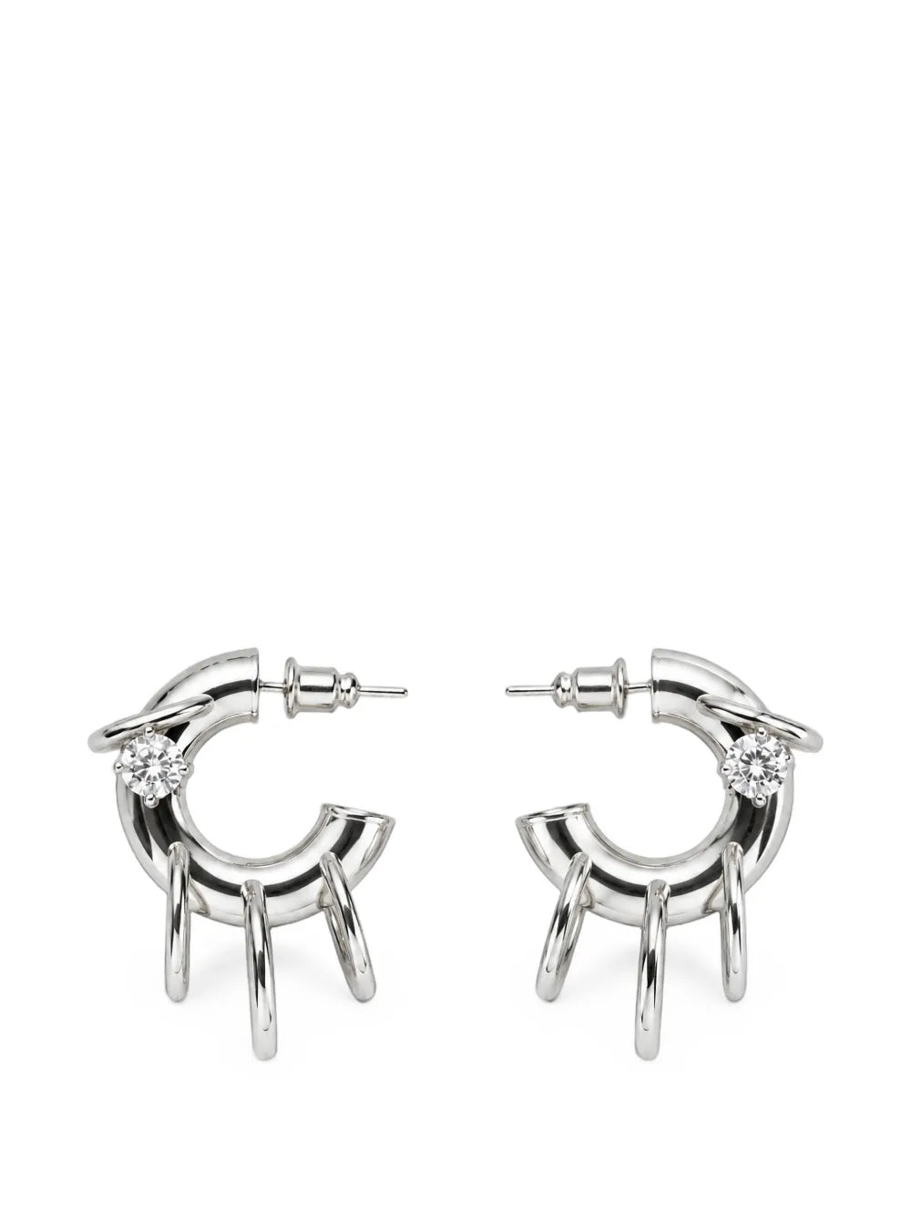 crystal-embellished hoop earrings