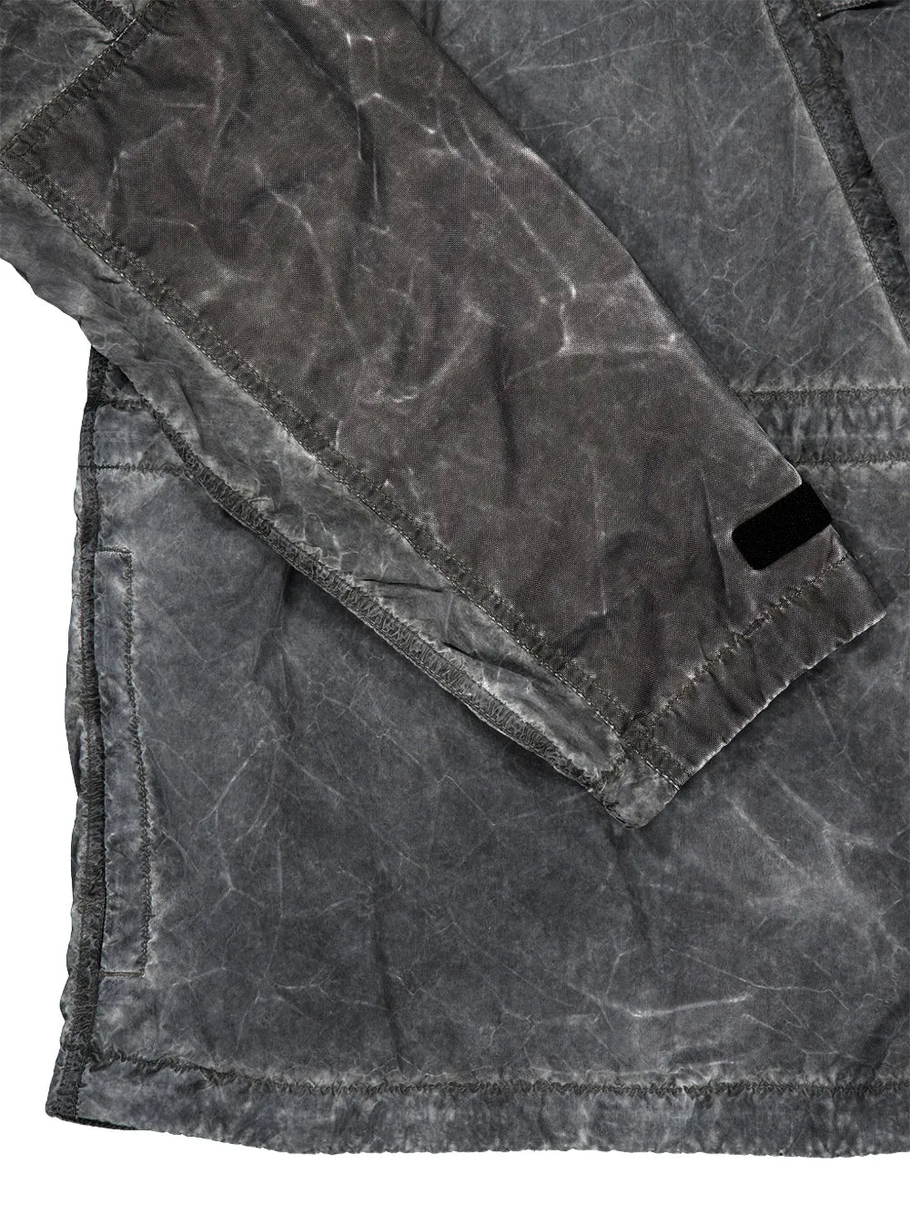 Q100035 uneven pigment-dyed nylon smerigliato + nylon canvas hoodie