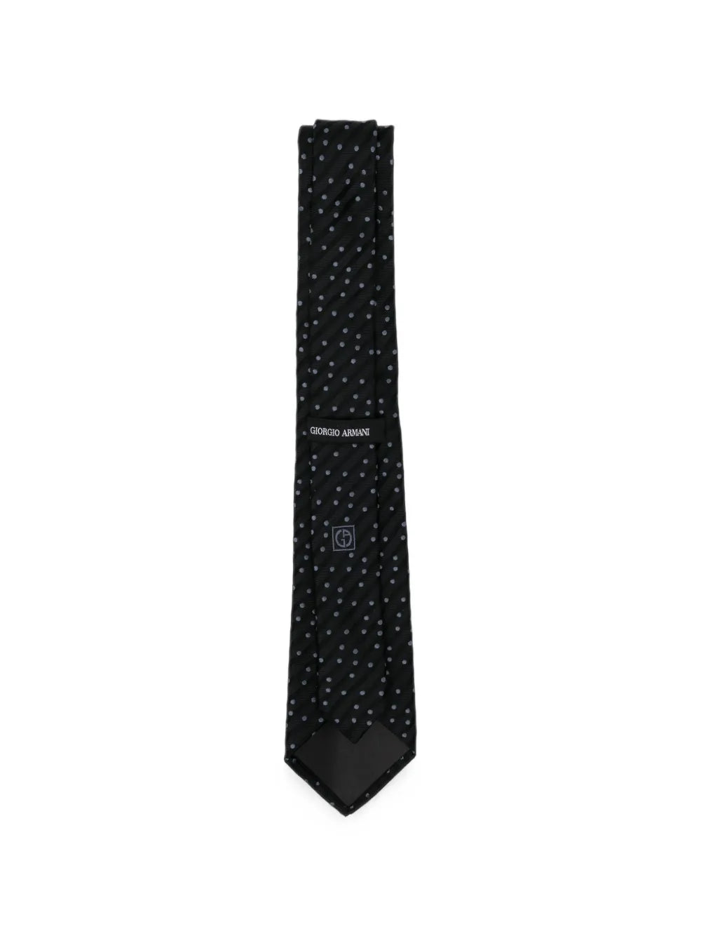 polka-dot diagonal-stripe tie