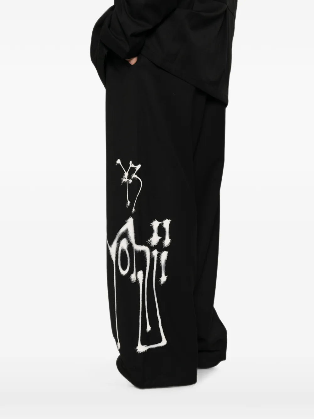 Chito Graphic wide wool trousers