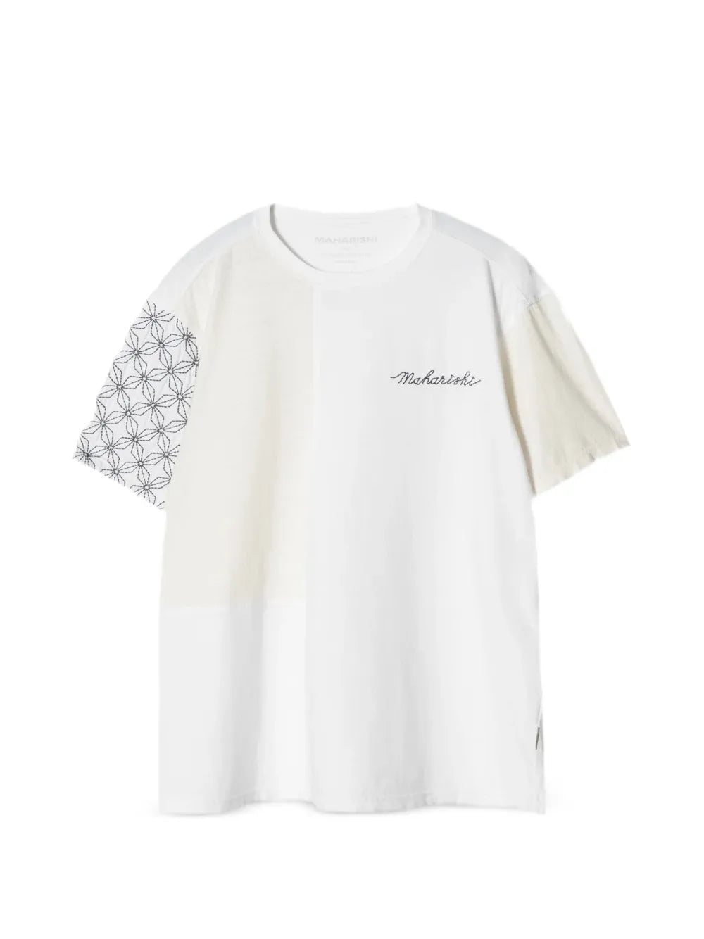 Sashiko embroidered patchwork T-shirt