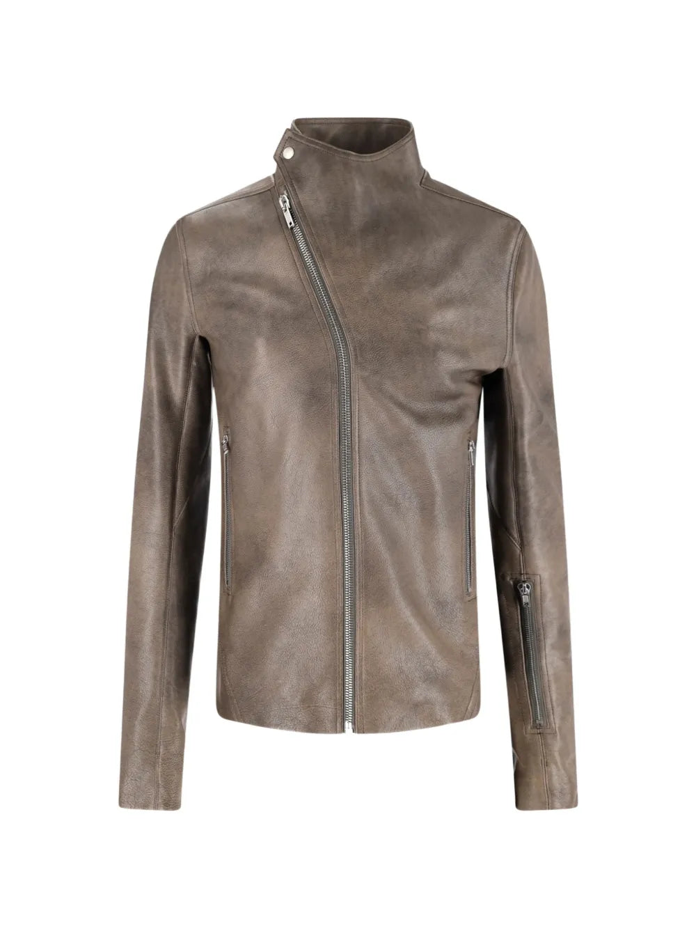 asymmetric leather jacket