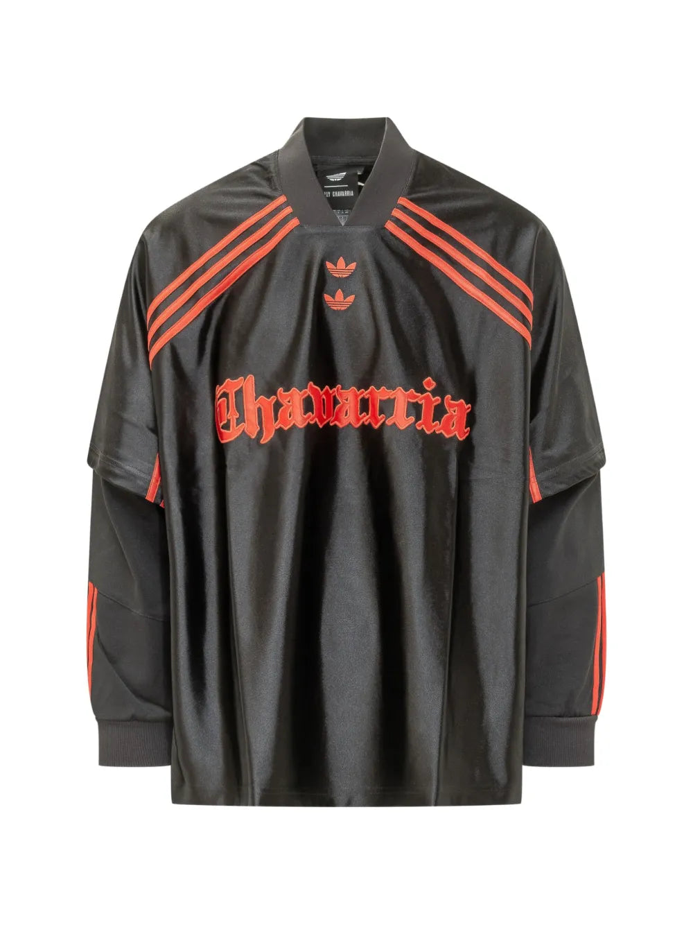 layered-sleeve logo-embroidered sweatshirt