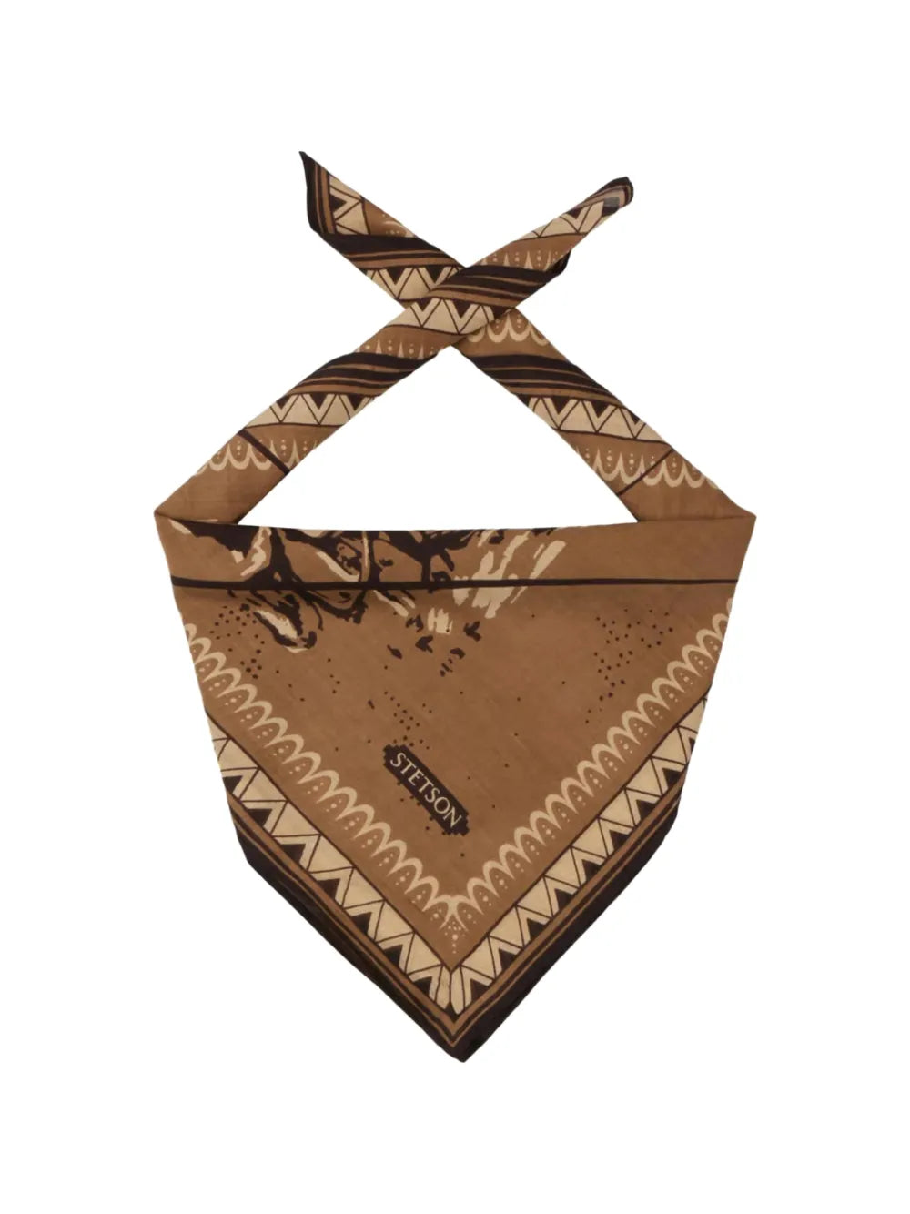 graphic-print cotton scarf