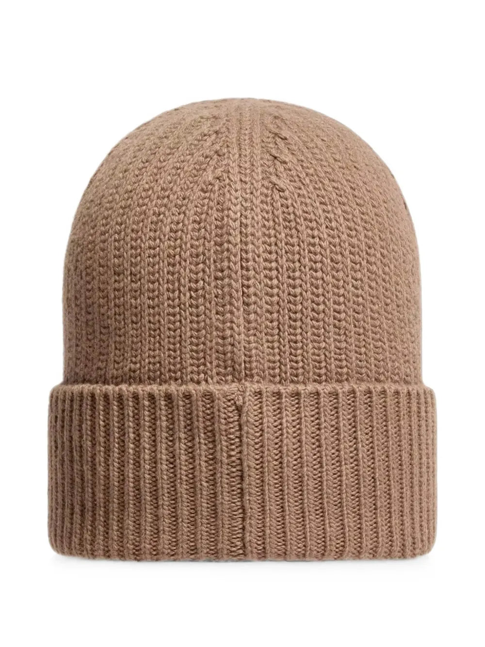 logo-patch ribbed-knit beanie hat