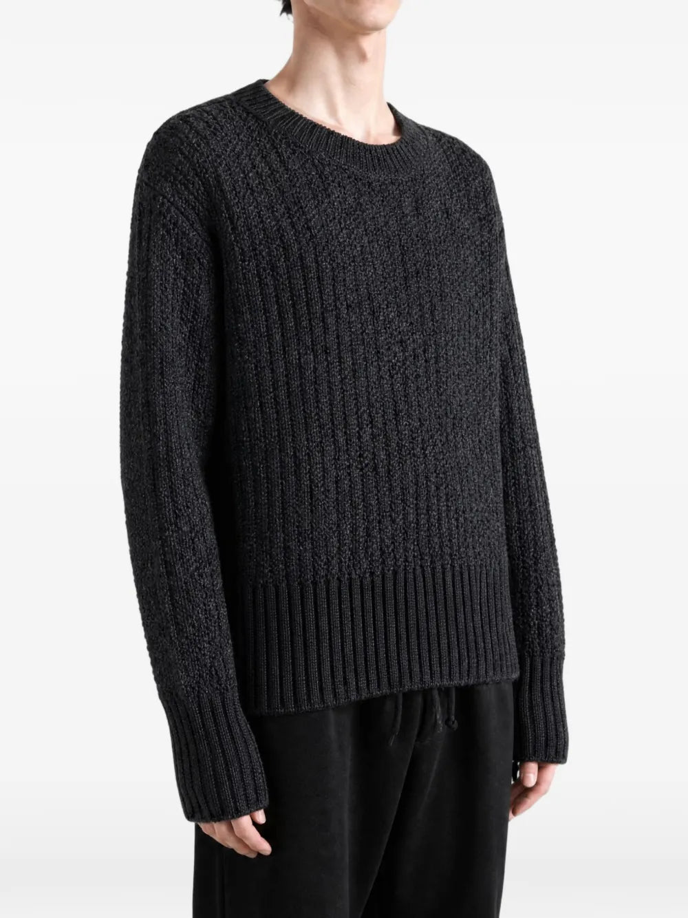 Lot.525 ribbed-knit crew-neck sweater