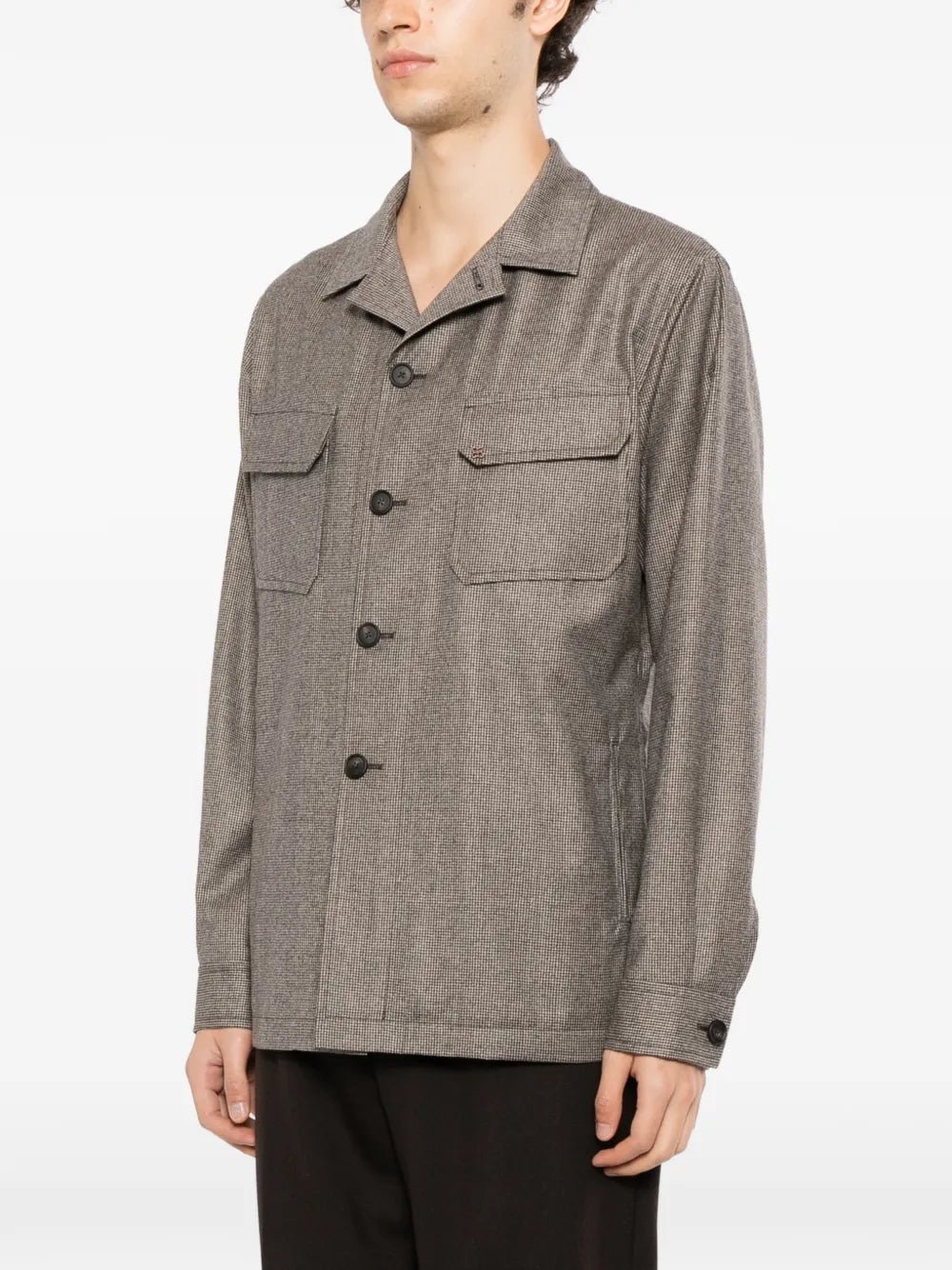 chest flap pockets shirt jacket 