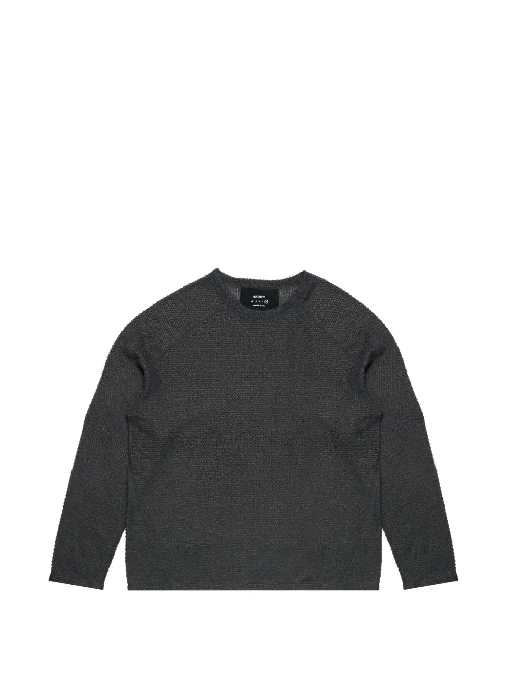 waffle-knit raglan-sleeve sweater