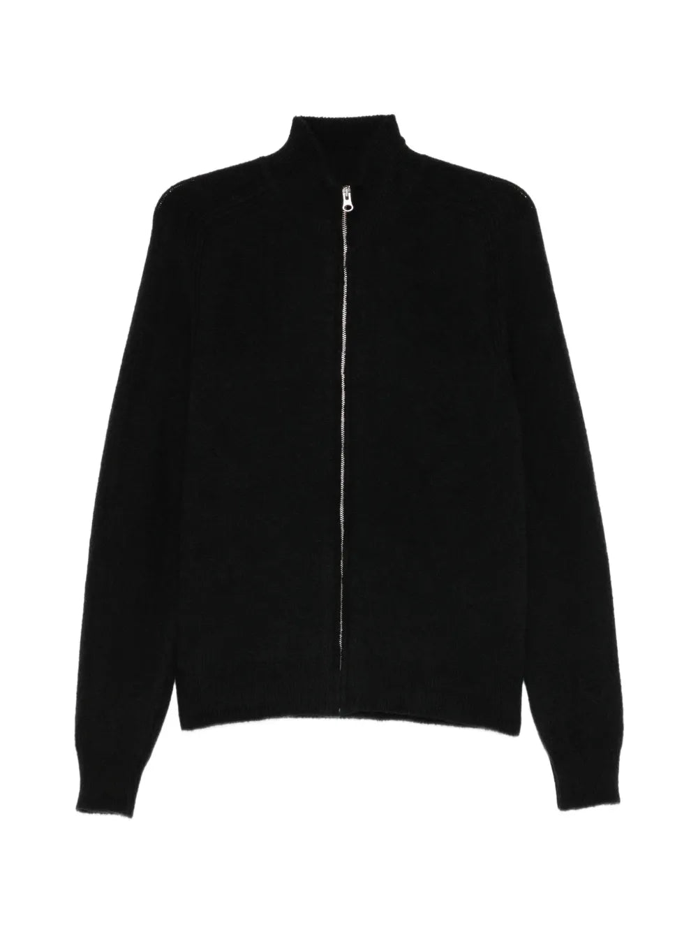 zip-up high-neck sweater