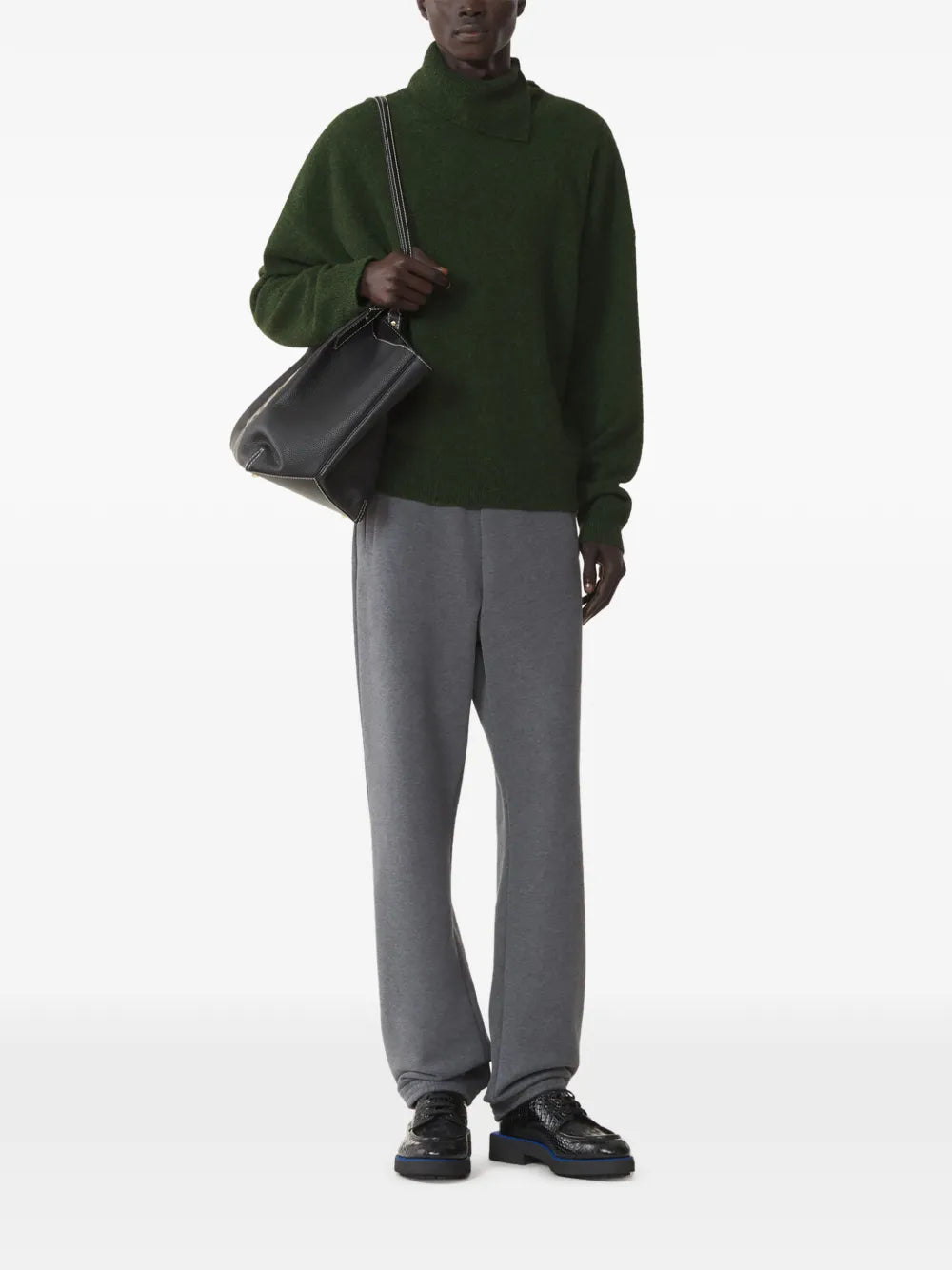button-neck cashmere sweater