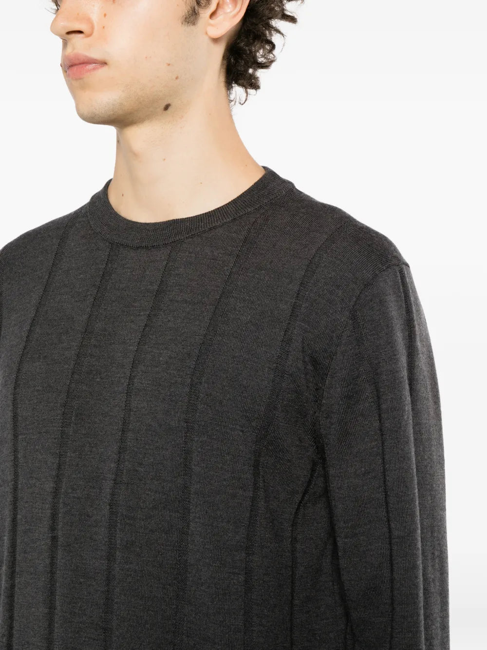 ribbed-knit sweater