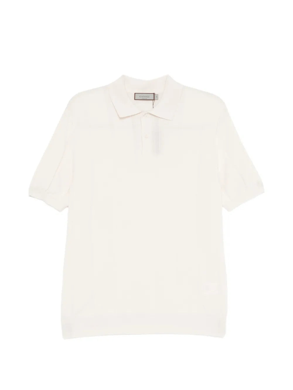 ribbed-knit polo shirt 