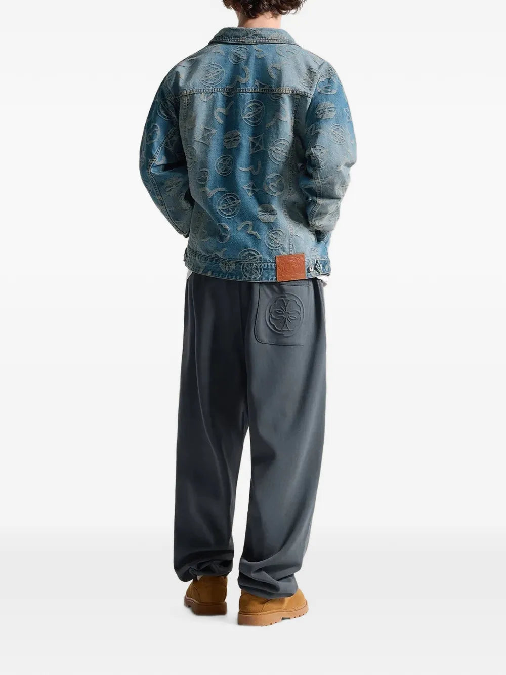 monogram-jacquard denim jacket