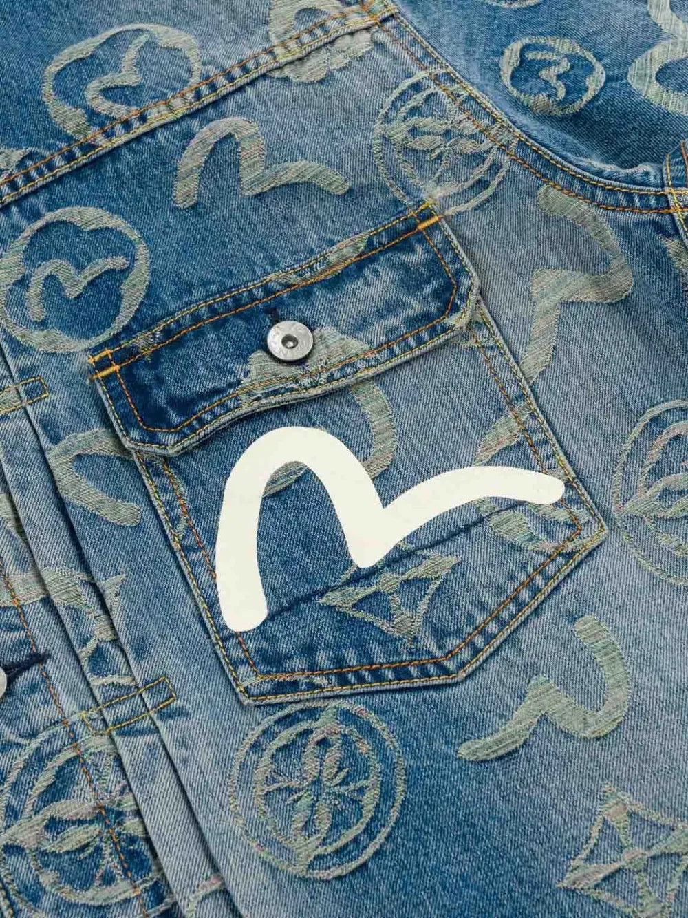 monogram-jacquard denim jacket