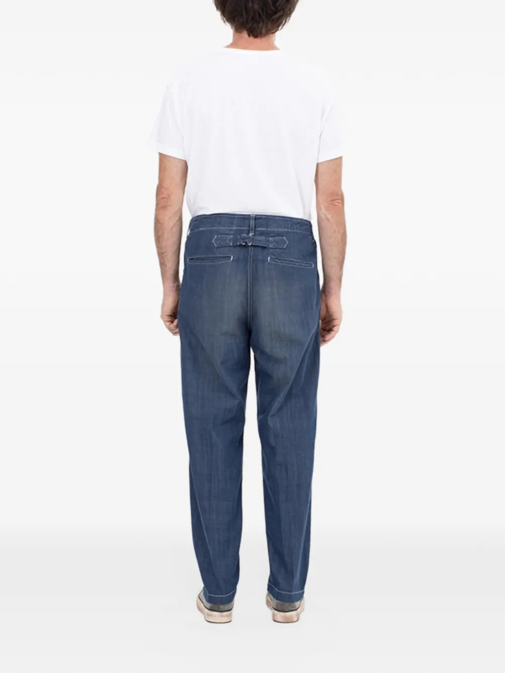 Walker buckle-strap chino trousers