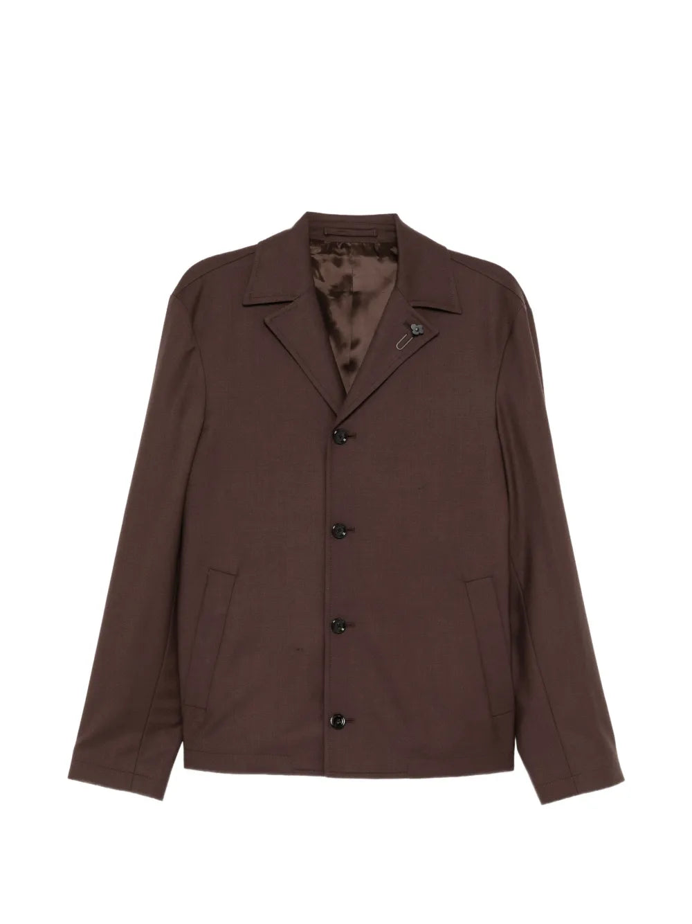 notched-lapels single-breasted jacket