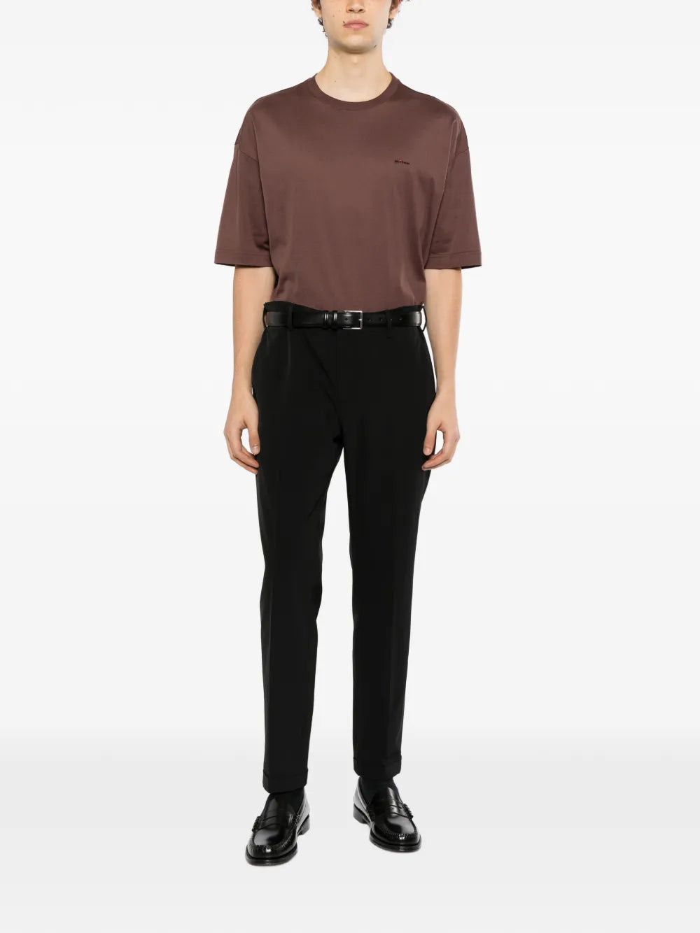 logo-embroidered T-shirt