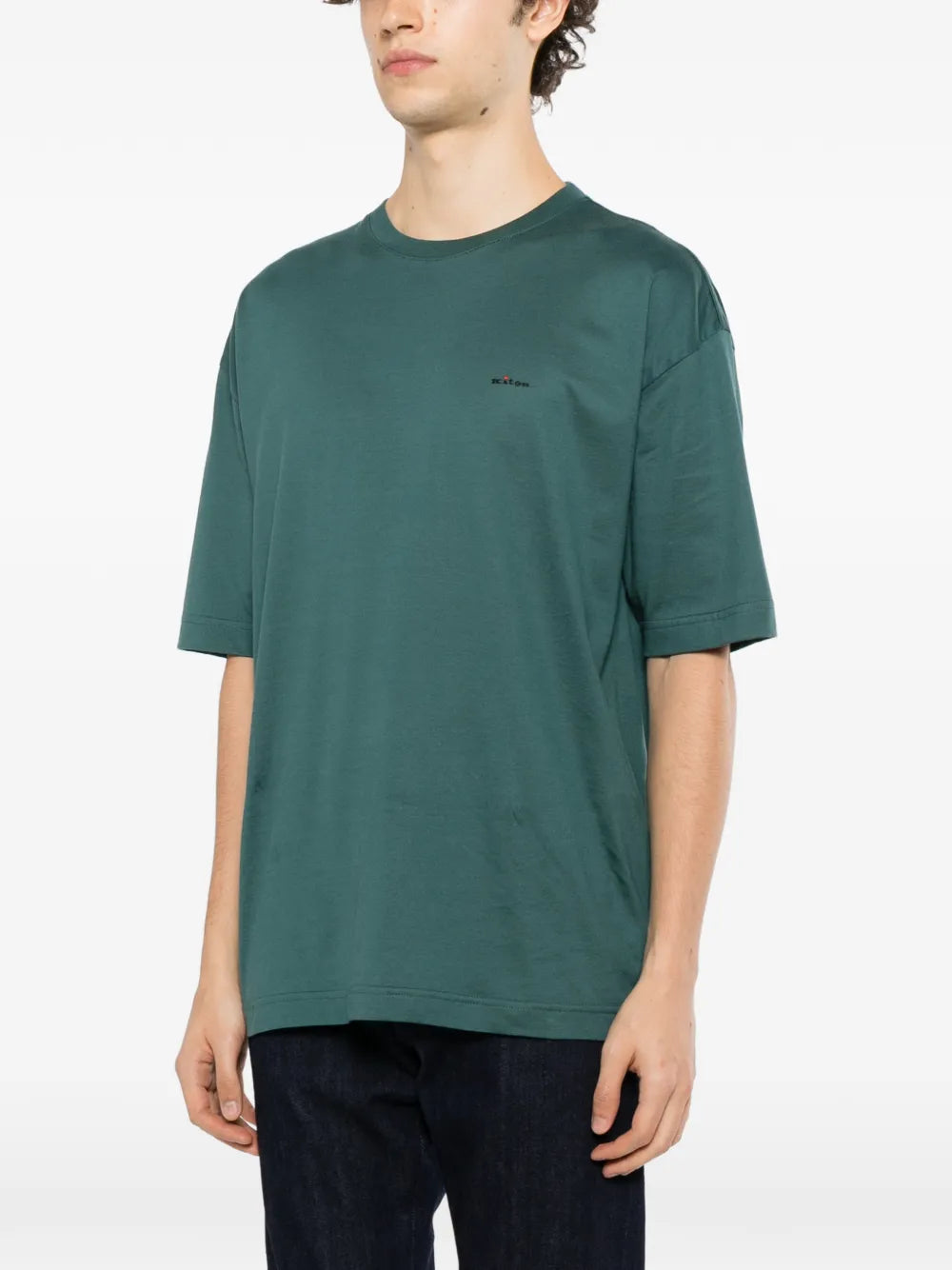 logo-embroidered T-shirt