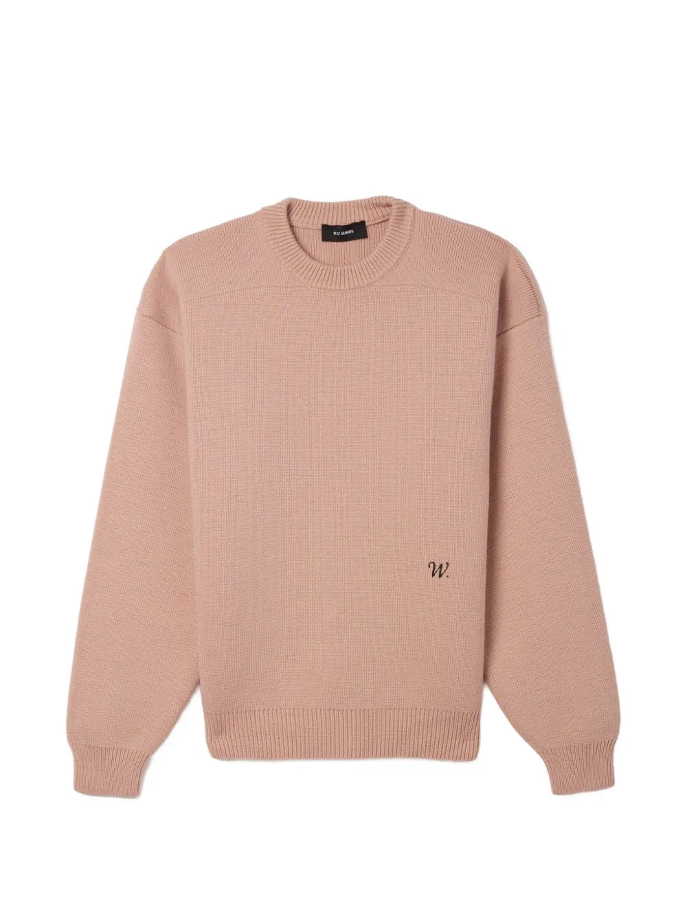 logo-embroidered wool sweater
