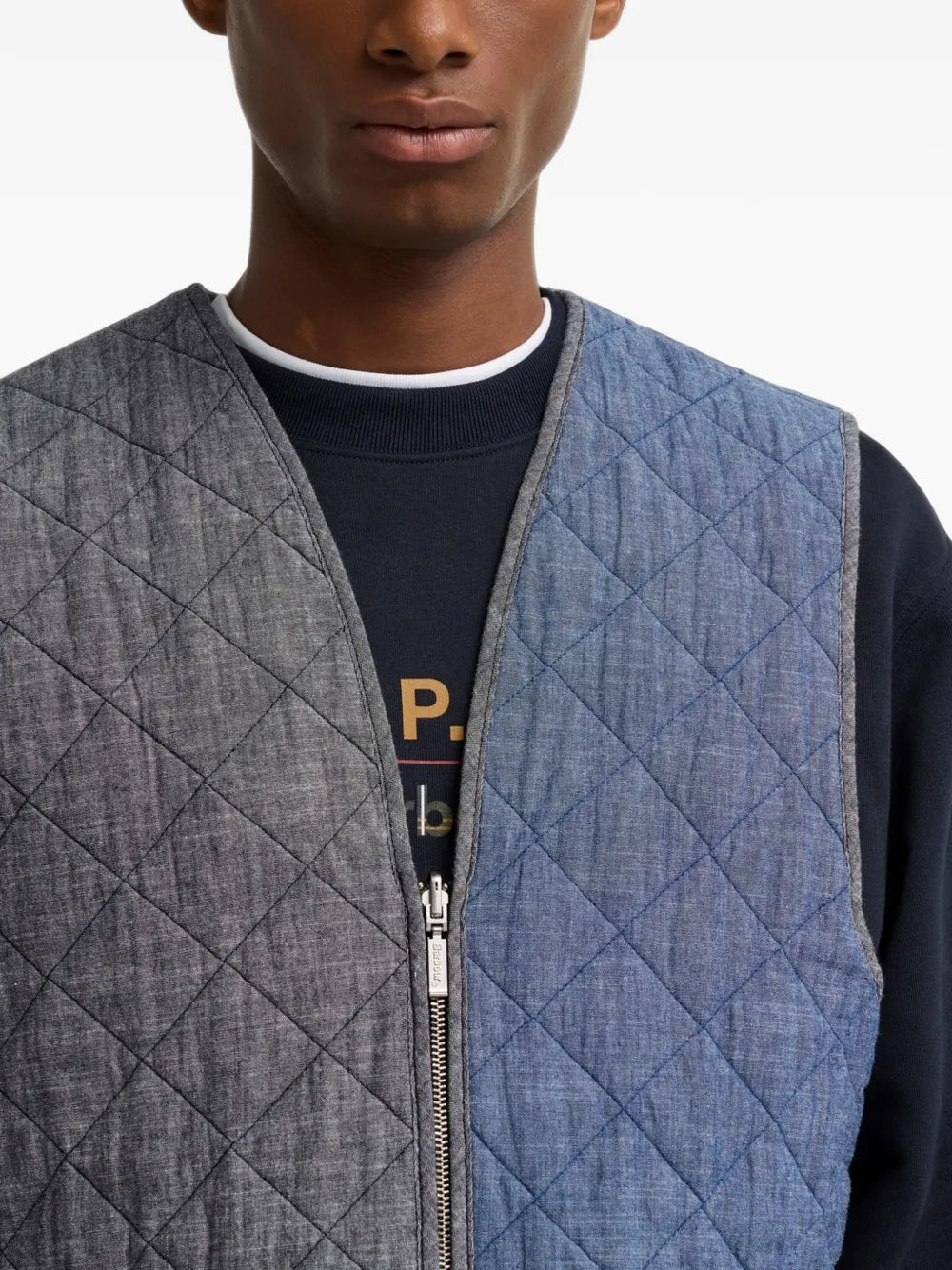  x A.P.C quilted panelled gilet