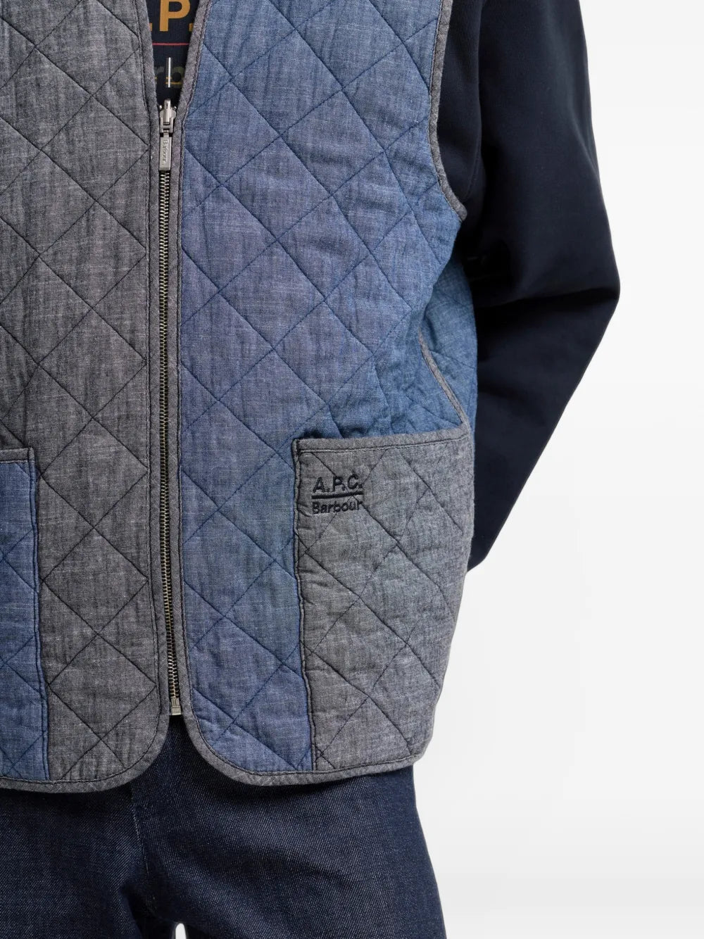  x A.P.C quilted panelled gilet