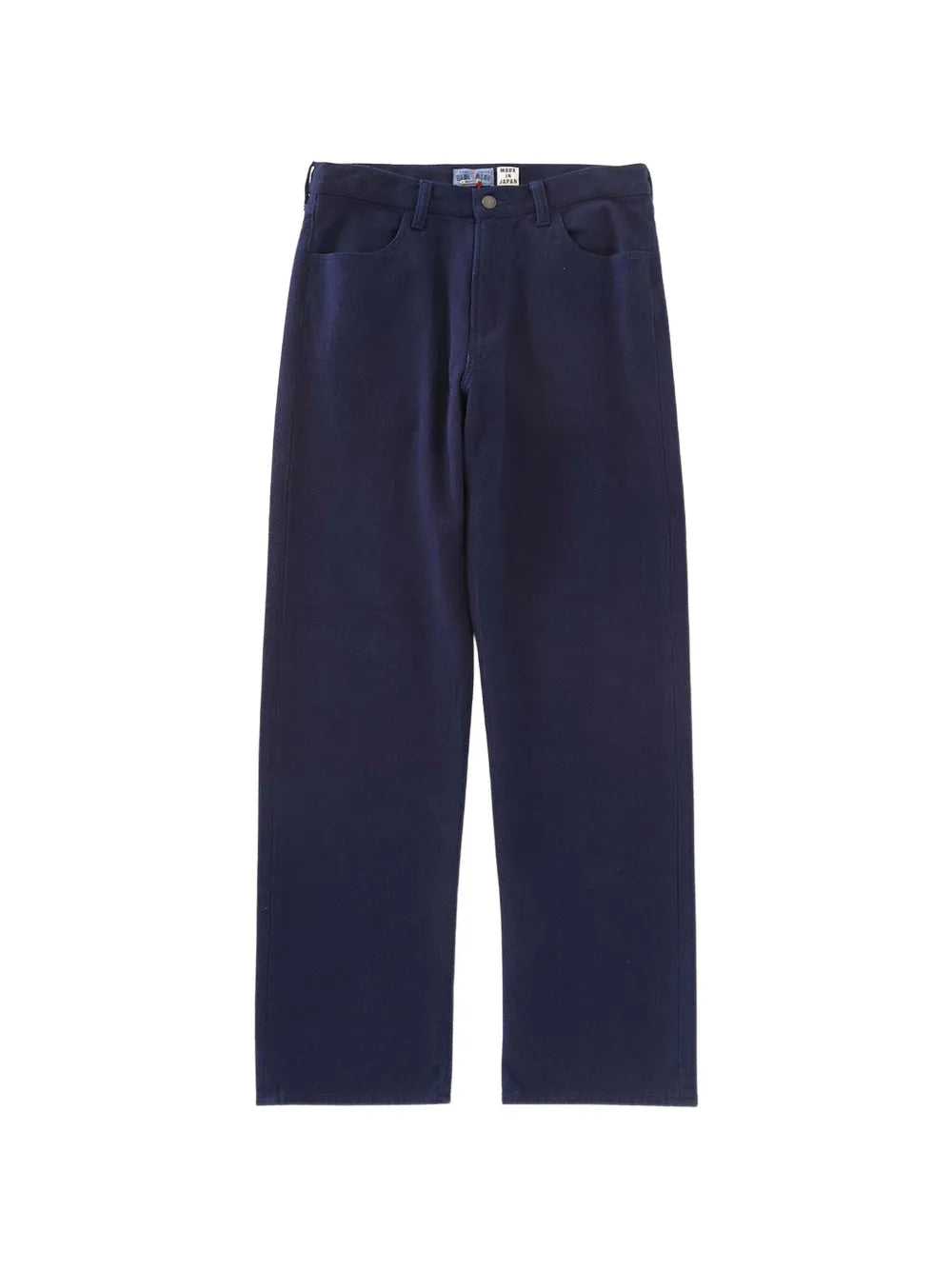 straight-leg cotton trousers