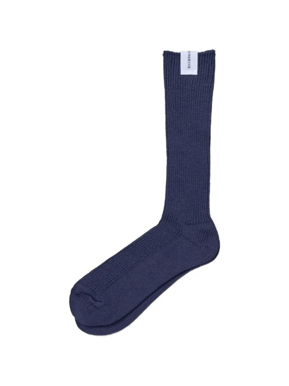 ribbed-knit logo-patch socks